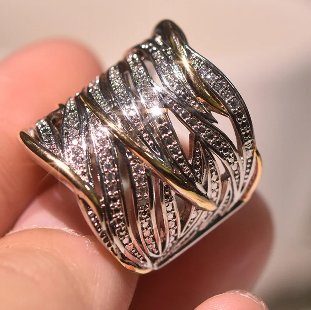 14k Gold plated diamond ring - Picture 5 of 6